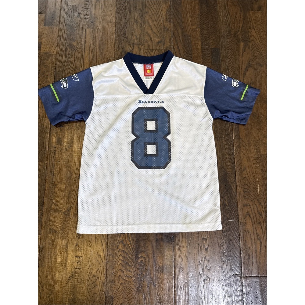 VTG Seahawks Matt Hasselbeck Jersey Youth Medium 10/12 Reebok Blue NWOT NOS
